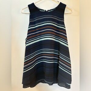 Ann Taylor • Size L • Navy, Mint, Burnt Orange, and White
